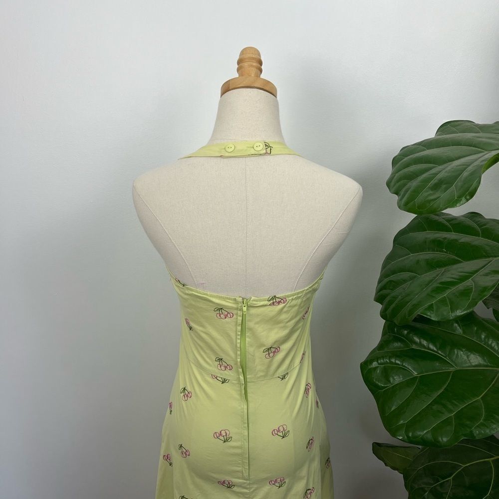 Vintage Embroidered Halter Cherry Dress - Picture 8 of 12